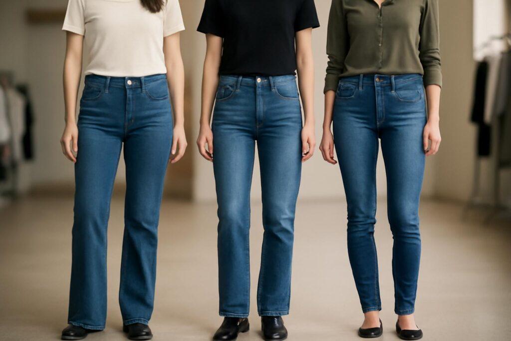 Jak wybrać między jeansami bootcut, straight i skinny