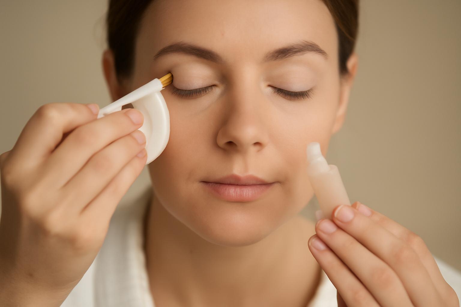Jak zrobić równą kreskę winged liner przy opadającej powiece