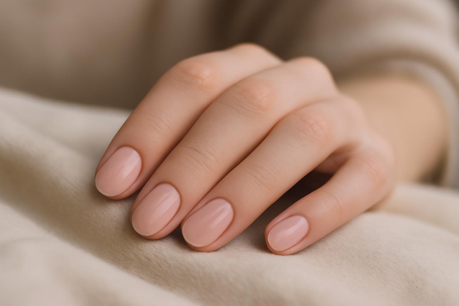 Minimalistyczne mleczne paznokcie na jesień w stylu quiet luxury
