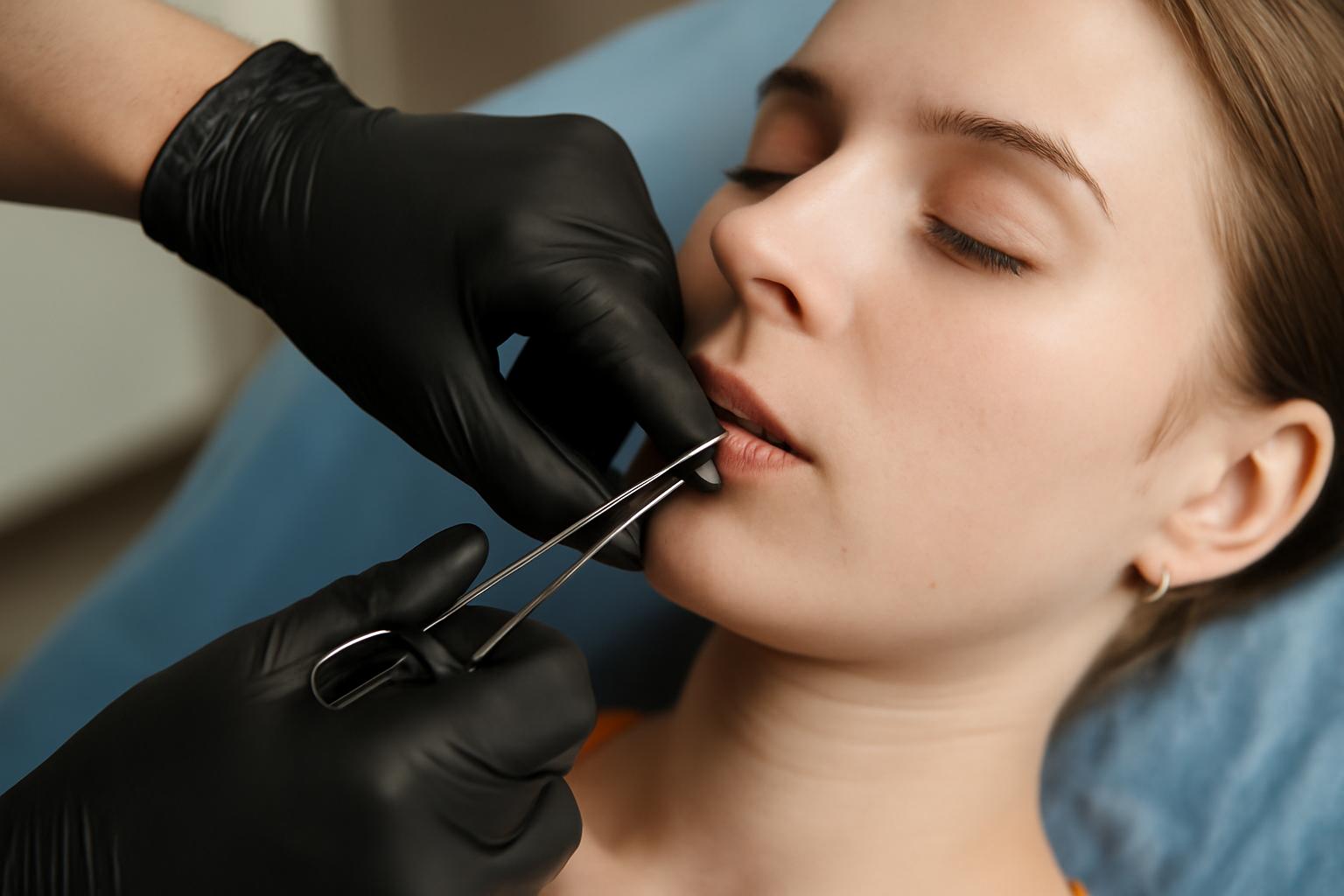 Transverse lobe piercing – przekłucie płatka ucha