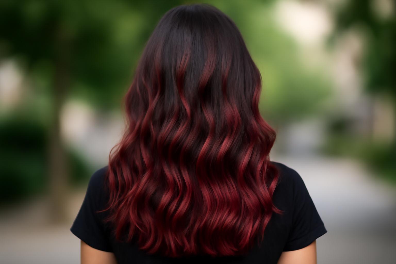 Trend koloryzacji włosów „chocolate cherry” na wiosnę